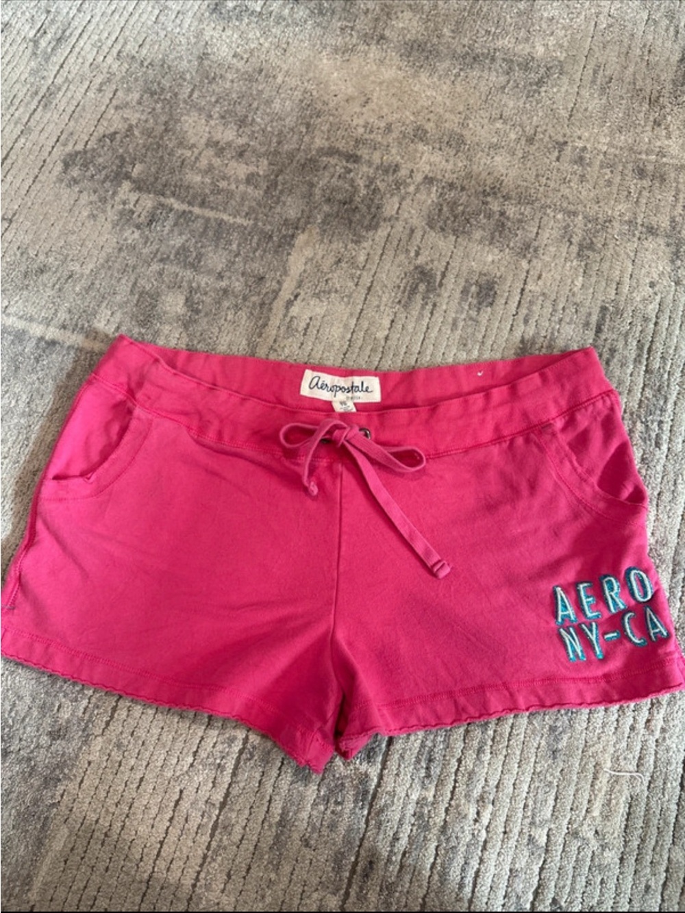 Aeropostale Bright Pink Drawstring Athletic Shorts
